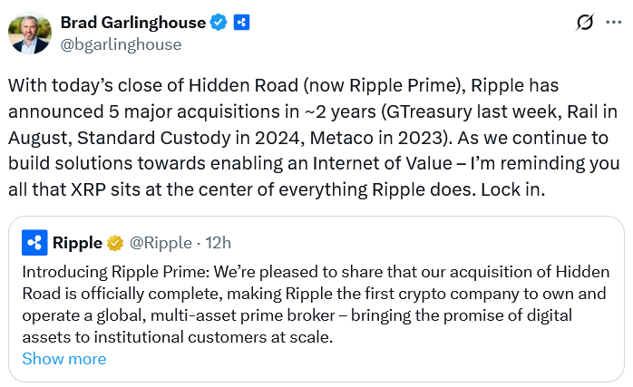 Ripple Mua Lại Hidden Road với Thương Vụ 1,25 Tỷ USD – Bước Tiến Chiến Lược Trong Tài Chính Số