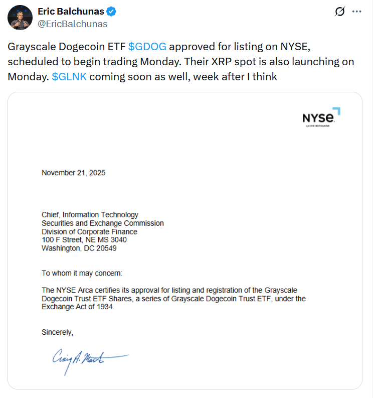 NYSE Chính Thức Phê Duyệt Quỹ ETF Dogecoin và XRP Của Grayscale – Bước Tiến Lớn Cho Thị Trường Crypto
