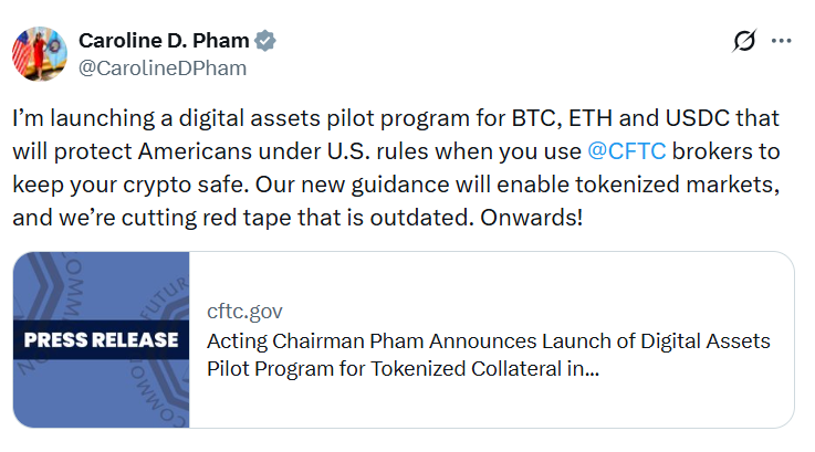 CFTC Cập Nhật Quy Định, Triển Khai Chương Trình Thử Nghiệm Cho Tài Sản Thế Chấp Bằng Tiền Mã Hóa