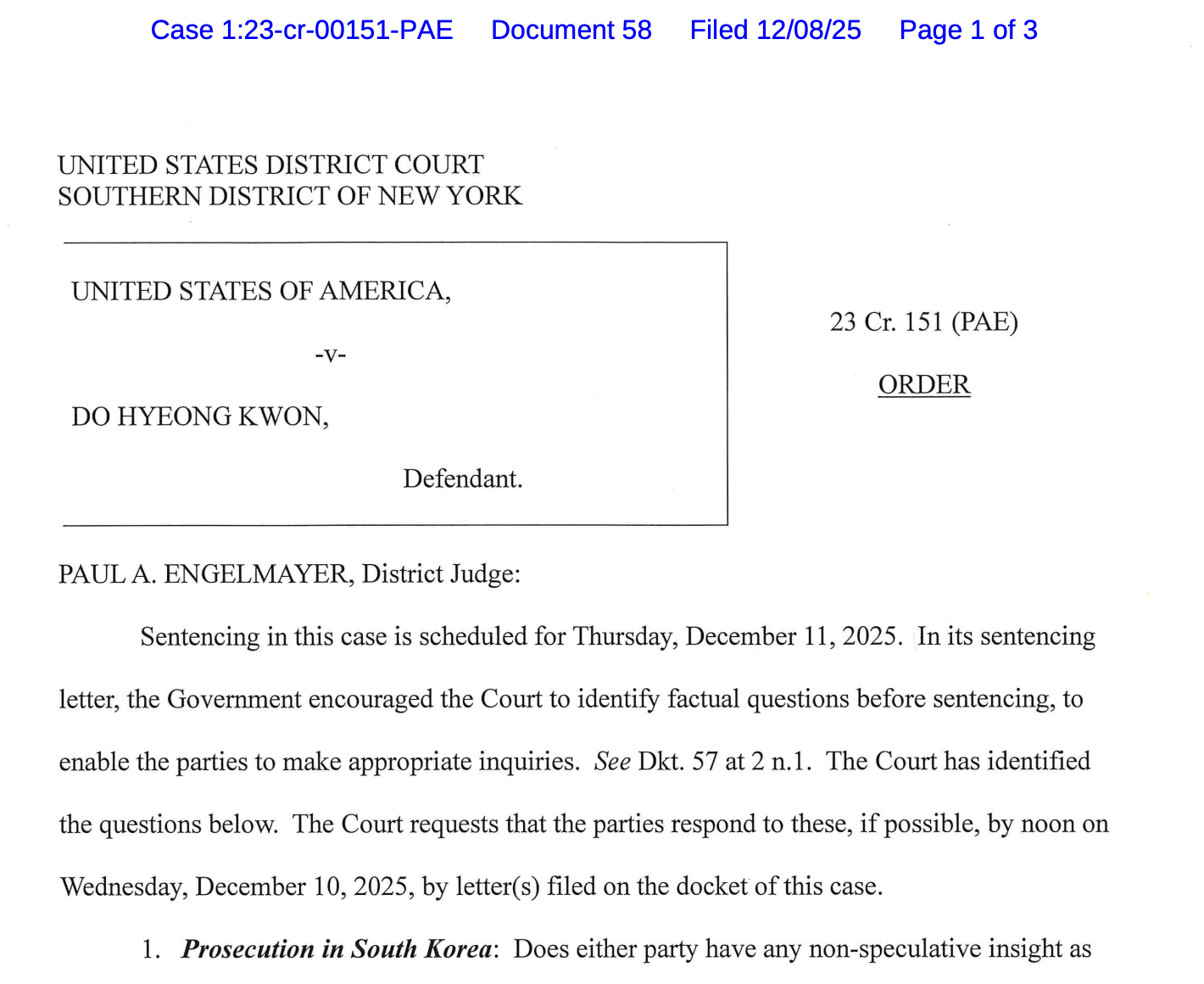 US Judge Asks for Clarification on Do Kwon’s Foreign Charges – Điều Gì Đang Xảy Ra Với Cựu CEO Terraform Labs?